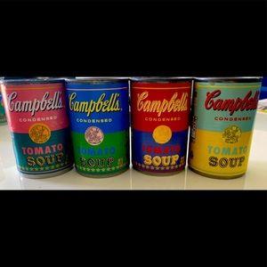 Warhol 50th Anniversary Campbell’s Soup Cans set of four